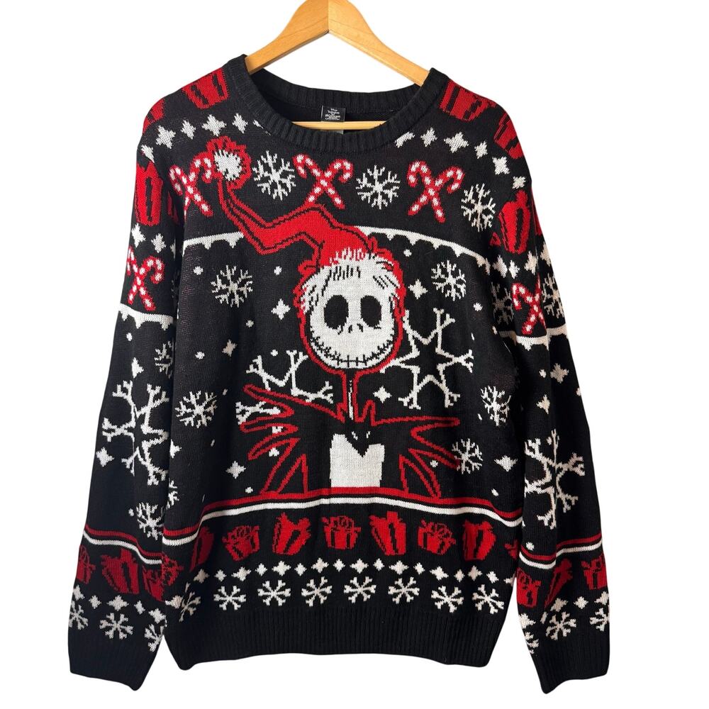 Disney Nightmare Before Christmas sweater Jack Skellington Men’s XL Ugly Holiday